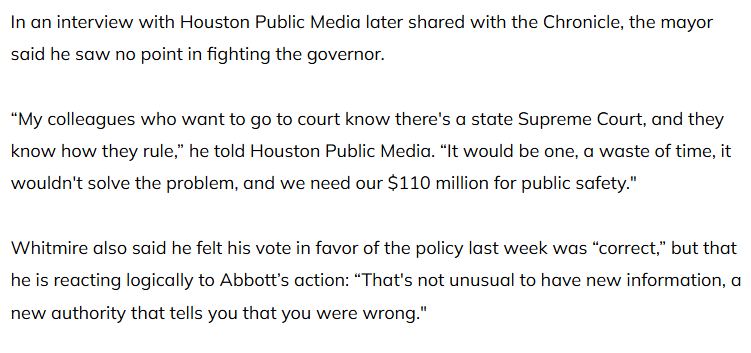 mmorris011's tweet photo. Of note👇
After the council session, Whitmire did individual meetings with reporters from multiple outlets but denied an interview solely to the Houston Chronicle. The mayor and his office have not responded to the Chronicle’s requests for comment since August. https://t.co/7SgTgJ0oAB