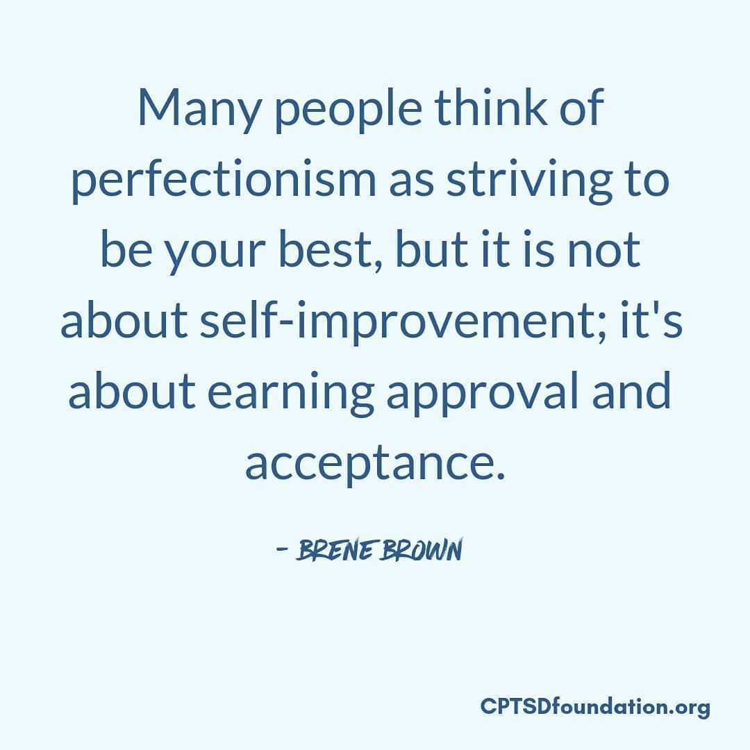 cptsdfoundation's tweet photo. Many people think of perfectionism as striving to be your best, but it is not about self-improvement; it's about earning approval and acceptance.
For more quotes like this, follow us on Instagram https://t.co/zD2lPegh6P
#CPTSD #Healing #ComplexTraumaRecovery #CPTSDChat https://t.co/ySq3KvZnim