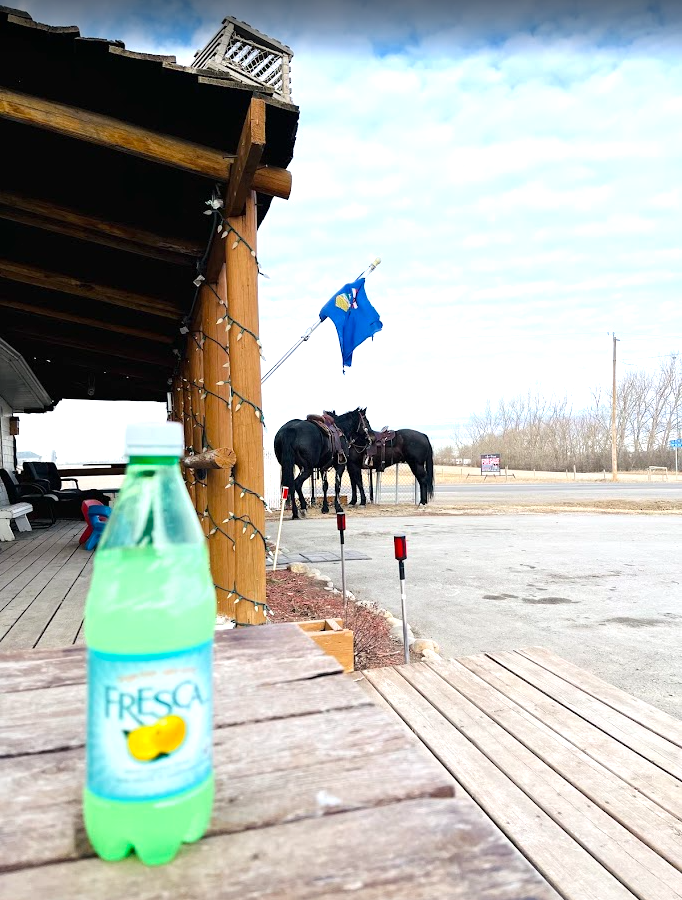 AMPMLIMO's tweet photo. Sometimes you just need a break from the limo job…

Took the horses to the corner store and grabbed a drink with my little sister @your.lawyerr 😅

Nothing unusual here.

Can you guess where this is? 👀

#Alberta #HorseLife #OnlyInAlberta #CountryVibes #ChauffeurLife https://t.co/Qa0JkllFij