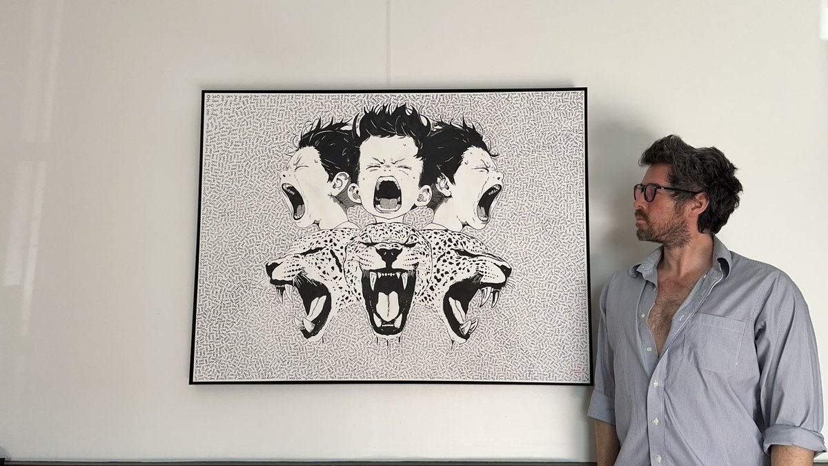 Bahr_III's tweet photo. Hand painted 3934 stick figures on this painting last year. Was a personal record. Going to beat that this year. 💪 https://t.co/0vGpANfpHo