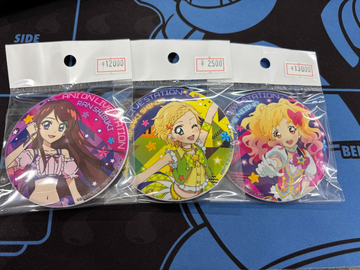 【167】最安値！アイカツ　アニon マグバッジ　紫吹蘭 📢グッズ入荷情報📢 アイカツ アニON マグバッジ 紫吹蘭、新条ひなき