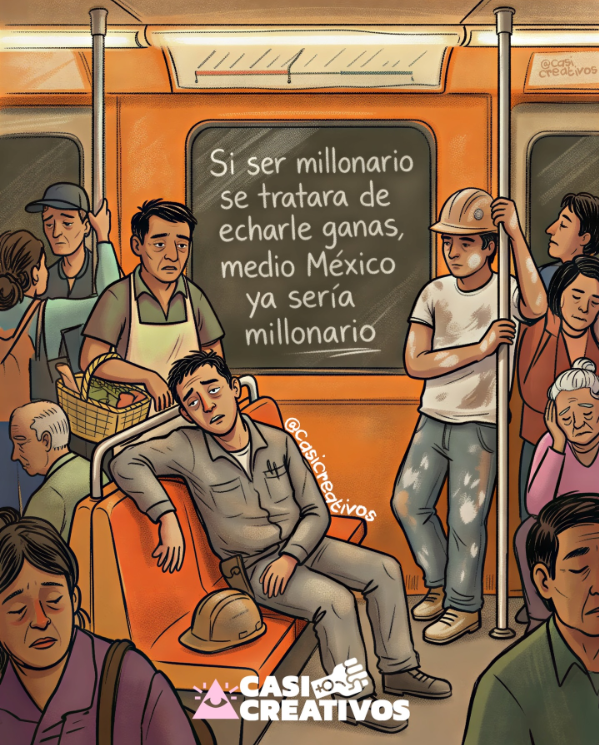 YoXLas40Horas2's tweet photo. En México hay millones de personas que trabajan todos los días hasta el cansancio y aun así no logran salir de la precariedad. Jornadas largas, sueldos bajos, empleos sin prestaciones, traslados interminables. La idea de que “el que quiere, puede” ignora por completo estas condiciones. No todas las personas parten del mismo lugar, ni tienen las mismas oportunidades, ni el mismo margen de error.
#DosDíasDeDescanso

vía casi creativos