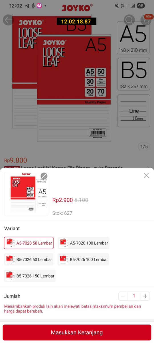 loose leaf paper
s.shopee.co.id/1VvGRXjhuE