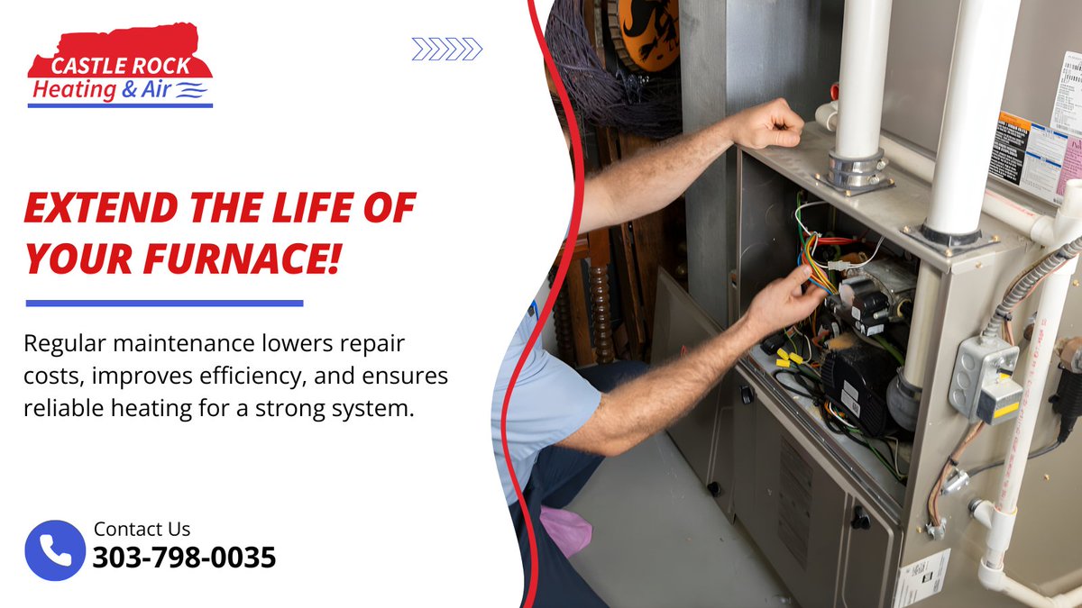 rock_heating's tweet photo. Well‑maintained furnace = lower bills + reliable comfort! 😍

Our expert repair catches issues early, restoring consistent, efficient heat. 💯✅

Call us today!

📞 (303) 798-0035
🌐 https://t.co/3T66W5t3Q8

#CastleRockHeatingandAir #systemcare #expertservice https://t.co/Cmm593srTY