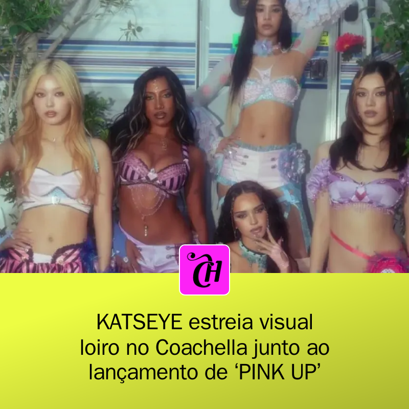 CAPRICHO's tweet photo. 🚨🎉 KATSEYE arrasa no Coachella 2026! Com a estreia do novo single ‘PINKY UP’ e um visual loiro deslumbrante, as integrantes mostraram que são verdadeiras ícones! 👸✨ O que achou dessa nova estética? #KATSEYE #Coachella #PinkUp

https://t.co/Ei5VU6jvmj https://t.co/WInskuqP2C