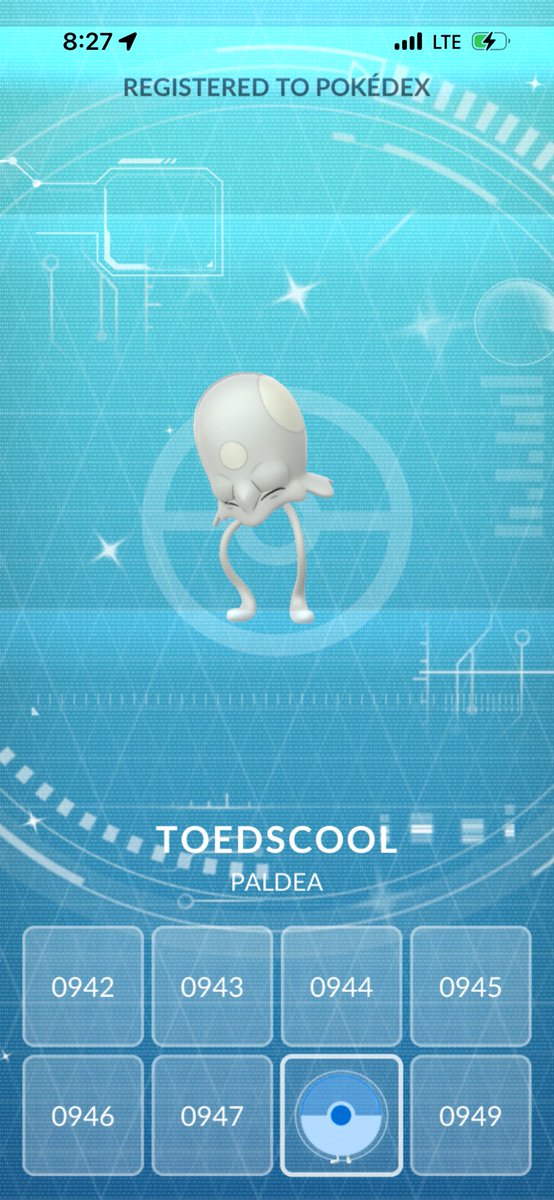 Went out for some toedscool hunting today!  Over 50 in 1 hour is very good!  And I managed to grab the shiny. Tomorrow I’ll be going to the beach for some wiglett hunting. Hope to have the same luck!  #PokemonGO