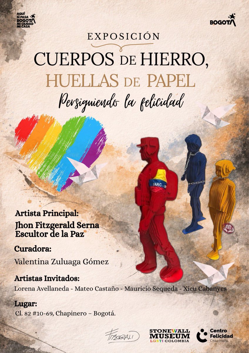 MuseoLGBTI's tweet photo. Este jueves te invitamos a vivir un Una exposición donde el arte es orgullo. Agéndate y acompáñanos:
Inauguración: Jueves, 16 de abril
Hora: 5:00 p.m.
Lugar: Centro de la Felicidad Chapinero CEFE | Calle 82#10-69
#distritodiversobogota #enbogotásepuedeser #orgullolgbt https://t.co/pNXv14R7Fo