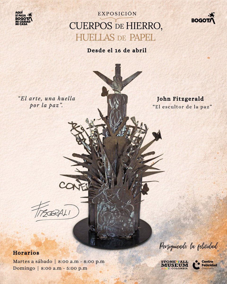 MuseoLGBTI's tweet photo. Este jueves te invitamos a vivir un Una exposición donde el arte es orgullo. Agéndate y acompáñanos:
Inauguración: Jueves, 16 de abril
Hora: 5:00 p.m.
Lugar: Centro de la Felicidad Chapinero CEFE | Calle 82#10-69
#distritodiversobogota #enbogotásepuedeser #orgullolgbt https://t.co/pNXv14R7Fo