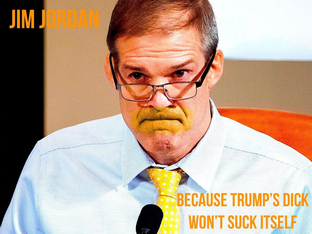 LACaliCoast's tweet photo. @JohnJHarwood Gym Jordan is a fanatically delusional stone-cold liar.
Not to mention remarkably stupid, exceptionally incompetent &amp; stupendously useless.
Those are his good characteristics. https://t.co/PzPERI0dof