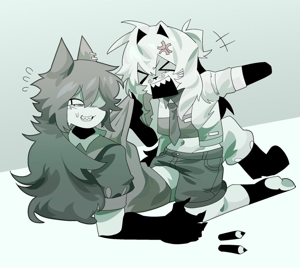 Miss Circle drew graffiti on Miss Ling's face?!
#HighschooleducationpapersAU2 #fundamentalpapereducation #FPE #oc #misscircle