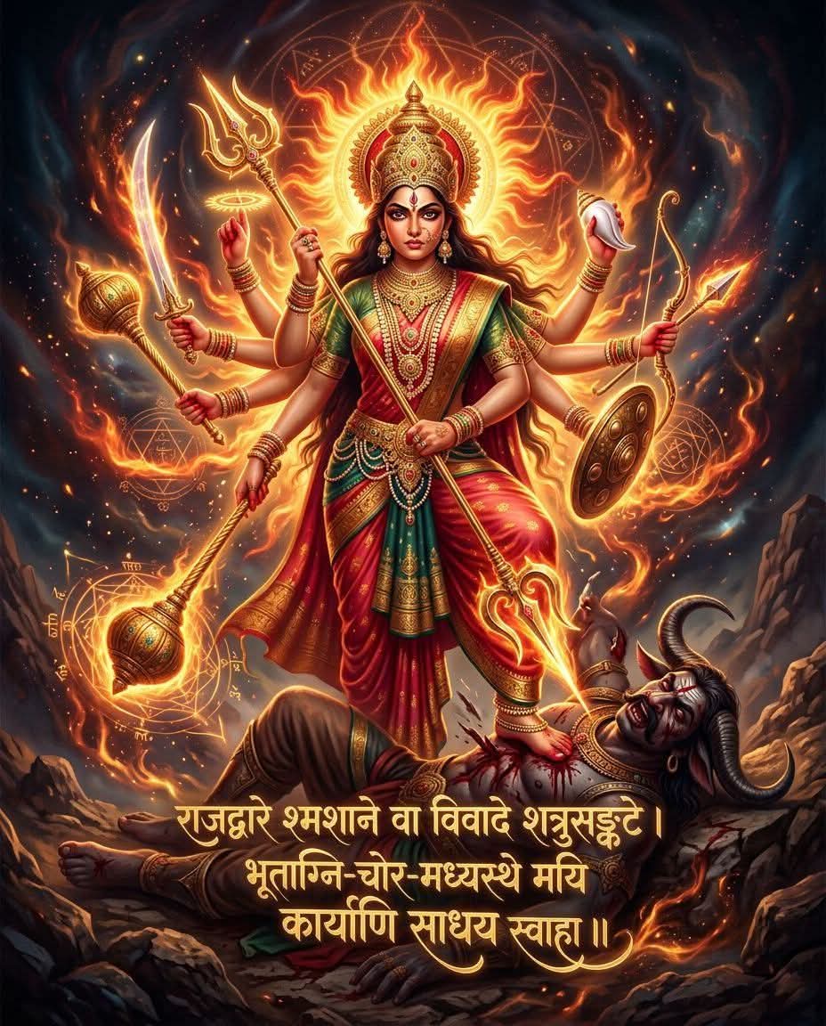ॐ नमश्चण्डिकायै 🙏🚩

ॐ दुर्गा भवानी देवेशी
विश्वनाथप्रिया शिवा ।

घोरदंष्ट्राकरालास्या
मुण्डमालाविभूषिता ॥

रुद्राणी तारिणी तारा
माहेशी भववल्लभा।

नारायणी जगद्धात्री
महादेवप्रिया जया ॥

जय मां भवानी....!!