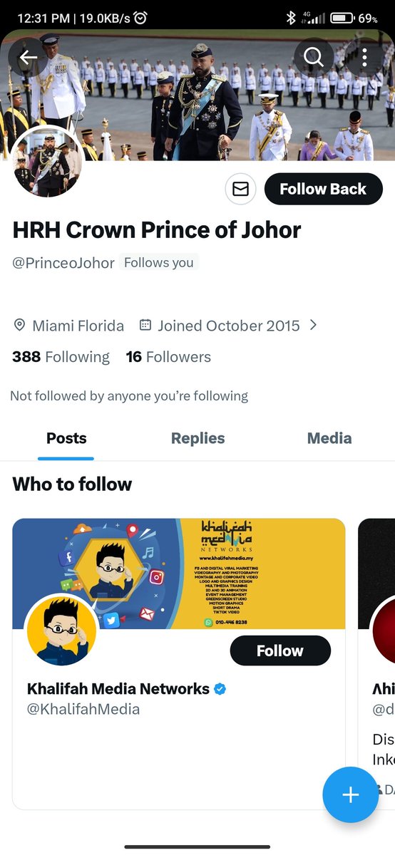 m_salehaan's tweet photo. @HRHJohorII Tolong check siapa yang buat fake account nie https://t.co/ml7KRPLPyo