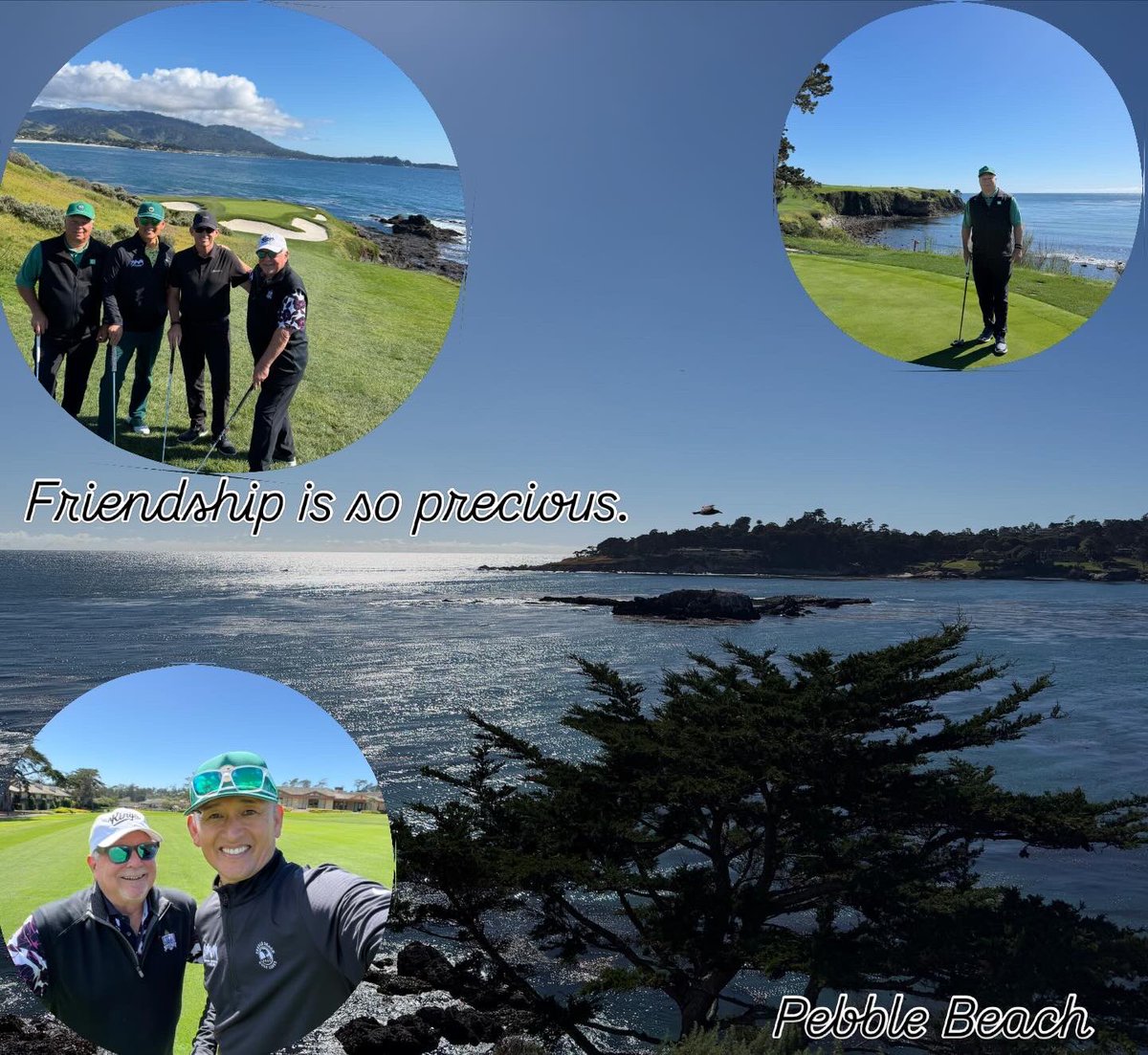 MikuniTaro's tweet photo. Such an amazing time playing Pebble Beach with my friends! This place brought back so many unforgettable memories… #PBGL
#DadsBirthday #LexusChallenge #PureInsurance https://t.co/EU7ZRg81Eu