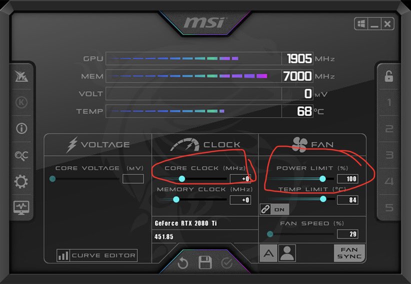 imSAF_'s tweet photo. @RayATP0 هذي تصير لي بكرمسون دزرت الحل تشغل msi افتربرنر وتقلل الطاقة حق الكرت وتقلل سرعة الكرت https://t.co/MLIEInlIMJ