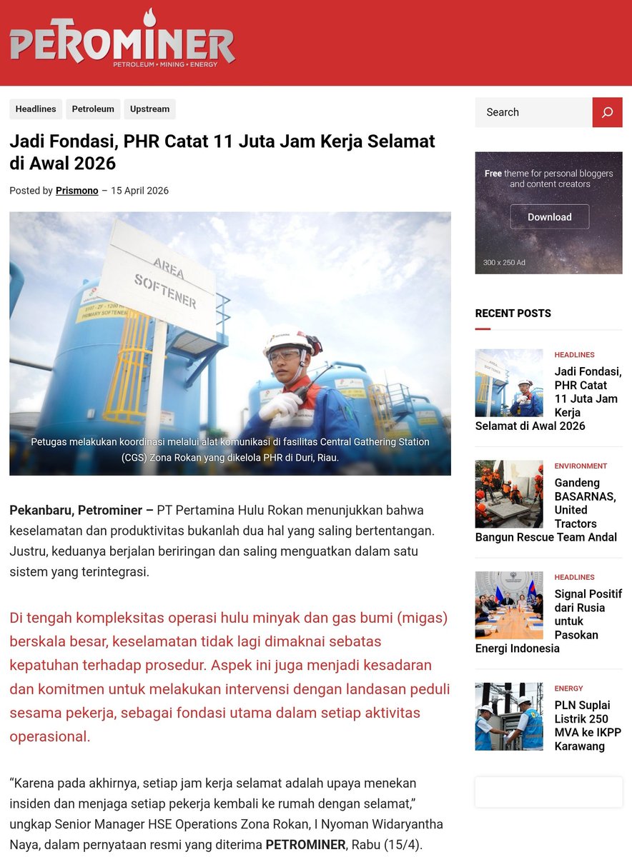 petrominer_com's tweet image. PHR menunjukkan bahwa keselamatan dan produktivitas berjalan beriringan dan saling menguatkan dalam satu sistem yang terintegrasi

#phr #zonarokan #keselamatankerja #petrominer #skkmigas #hulumigas 

petrominer.com/jadi-fondasi-p…