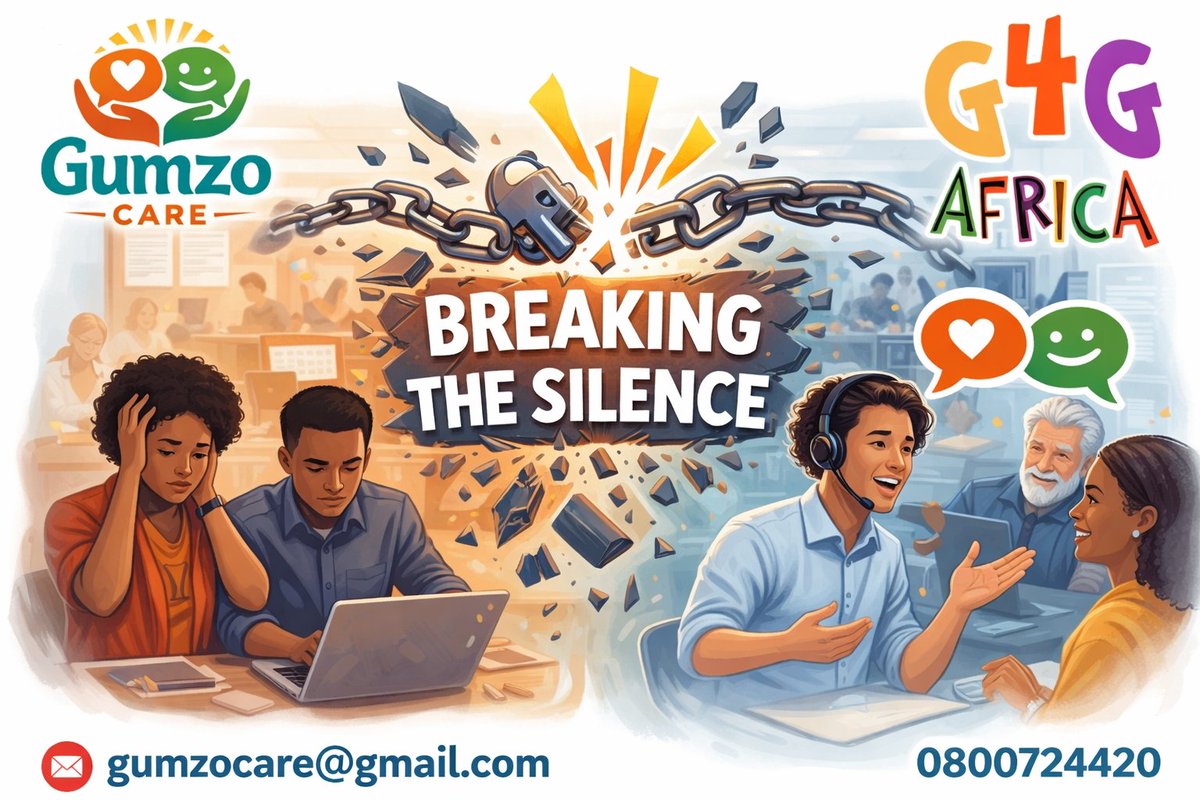 GumzoCare's tweet image. Many employees avoid seeking help due to fear of #stigma and lack of confidentiality. 
Creating safe and private support systems is key to healthier #workplaces.

#g4gafrica #simplifiedaccesstomentalhealthcare #workplacewellness