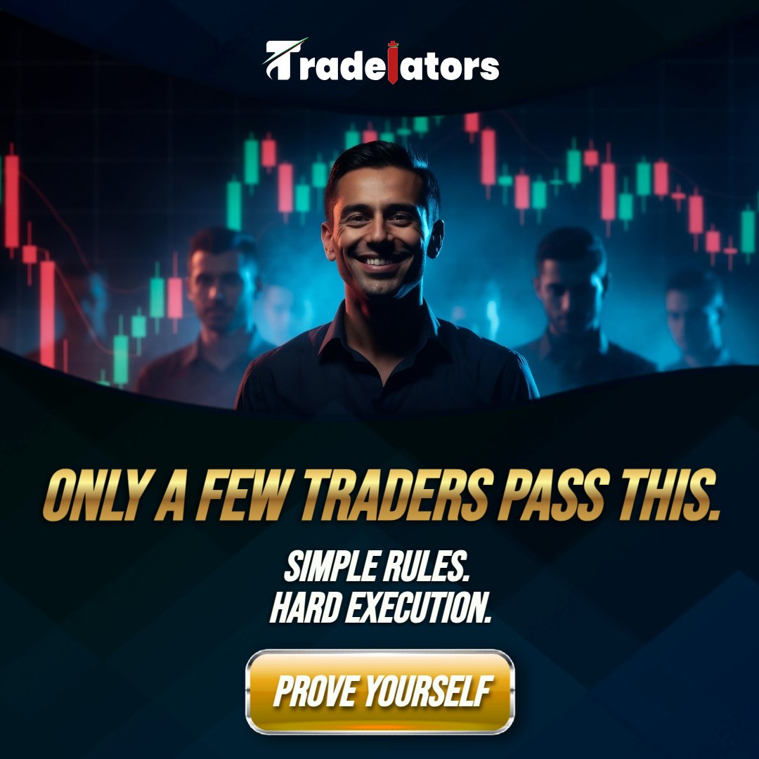 Tradeiators's tweet photo. Only a few traders pass. 🎯

Simple rules. Hard execution.

Prove yourself in Trading Missions (solo) and win cash prizes → https://t.co/2HPyrpKAUS

#Tradeiators #TradingMissions #Forex #Crypto https://t.co/IEcbFHij4N