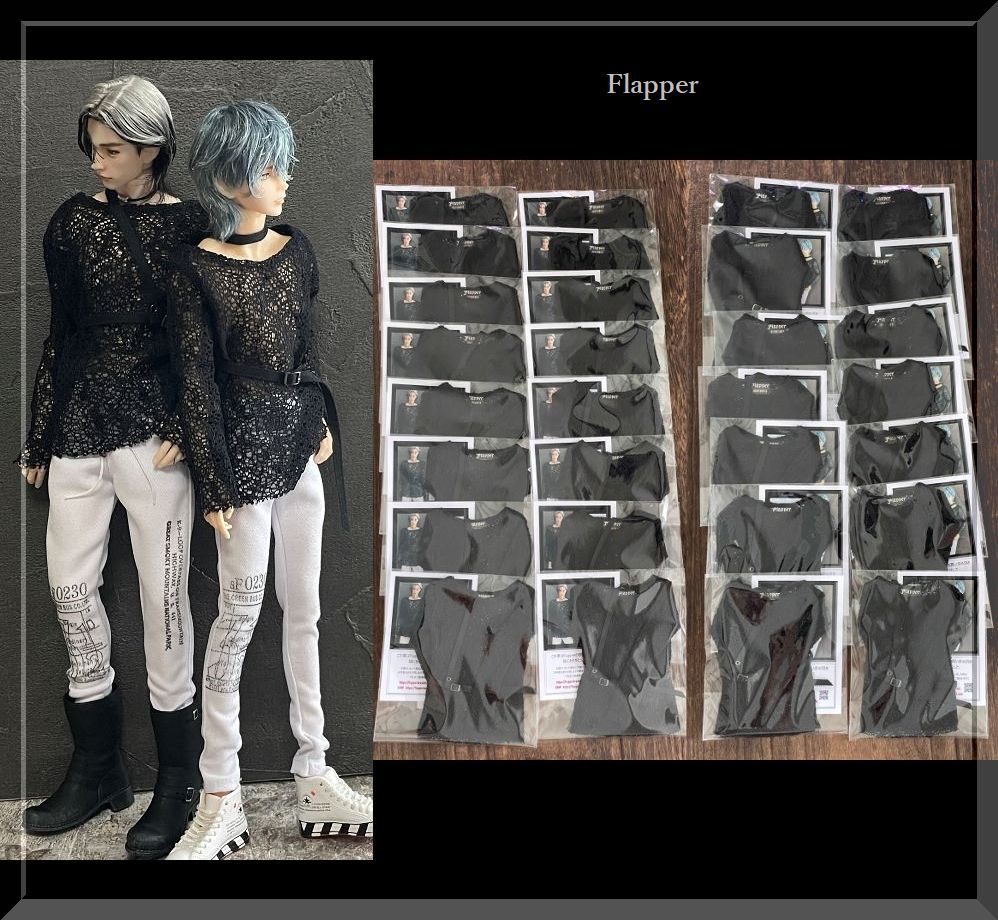 本日
ハーネスレーシーT 単品購入
再販一部を発送致しました

只今迷彩スーツ製作中です

SHOP flappersewing.cart.fc2.com

#六分の一男子図鑑 
#六分の一男子図鑑エイト 
#六分の一男子図鑑ナイン
#オビツ30