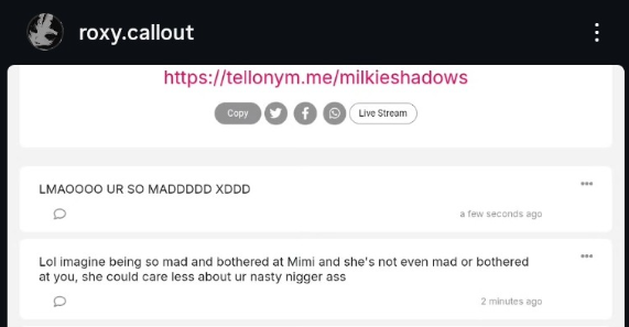 ChocoWamuReport's tweet image. One of the victims who I will call "Doll" came forward to give me evidence regarding the abuse Dirt and her friends put him through. As you can see, this includes telling them to cut/kill themselves and calling him racial slurs. #PSA #callout