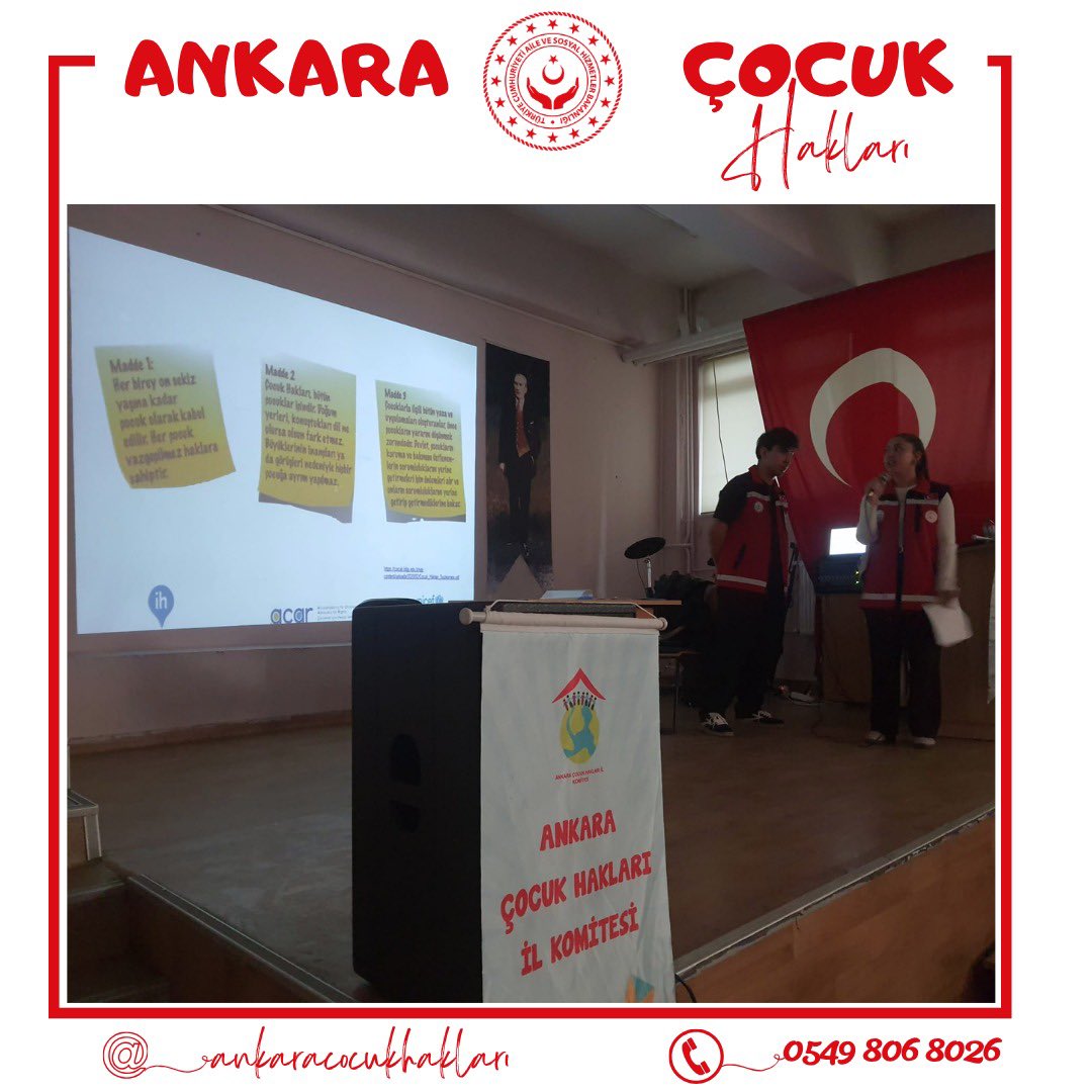 Ankaraashcocuk's tweet photo. UNICEF tarafından yürütülen ve Çocuk Hizmetleri Genel Müdürlüğü’nün paydaşı oluğu #ACAR (Çocuklar için Hesap Verebilirlik, Haklar için Savunuculuk) Projesi kapsamında Şehit Semih Özcan Anadolu Lisesi’nde akrandan akrana öğrenim tekniğiyle ‘Çocuk Hakları’ tanıtıldı. https://t.co/fOy88g9DKE