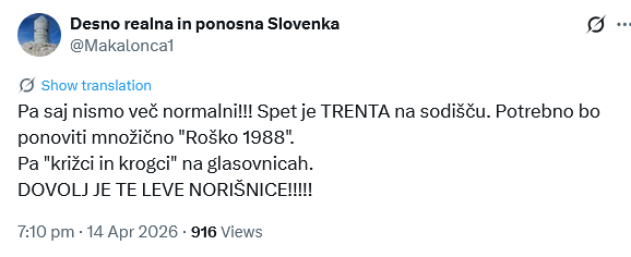 ampak vecina tistih, ki je takrat protestirala na Roski, bi sedaj sla na proteste zato, da bi ga zaprli nazaj in vrgli kljuc v Ljubljanico..