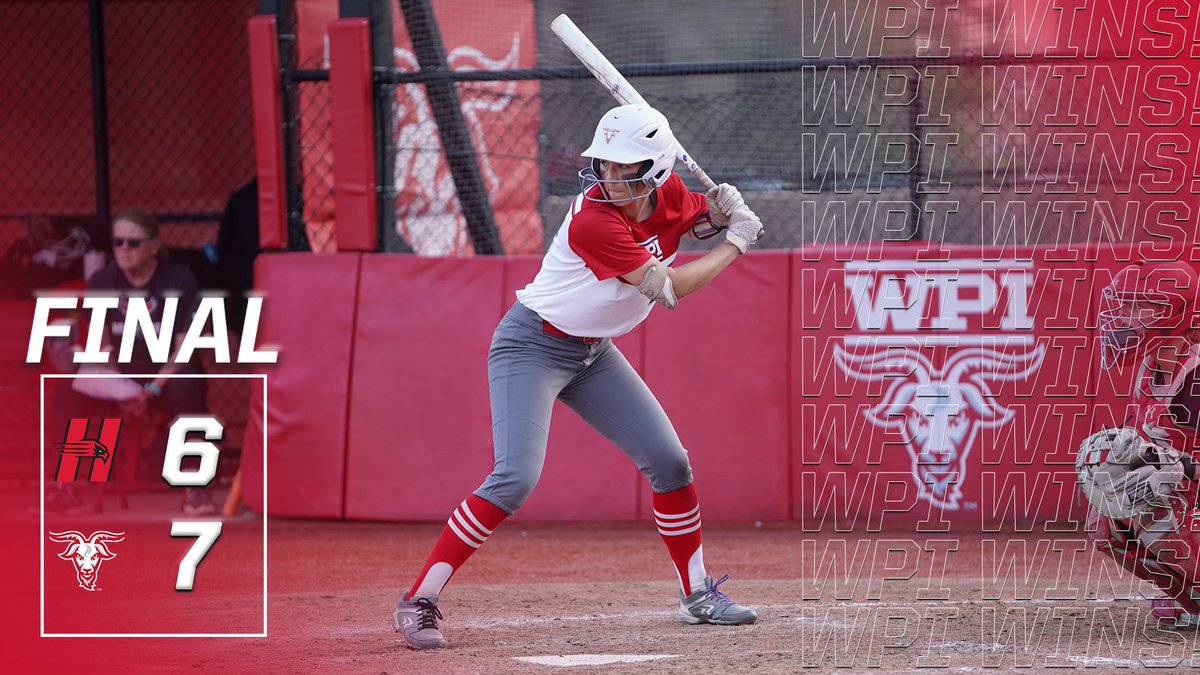 WPIAthletics's tweet image. WPI SWEEPS!
WPI SWEEPS!
WPI SWEEPS!

What a day at home for @WPISoftball as the Crimson and Gray stack on two more wins with a walk-off in game two over Hartford 🥶

Box score now, recap soon ⬇️
📊-tinyurl.com/2zd9xsjm
📊-tinyurl.com/ms5hty43

🥎x🐐
#GoatNation #d3sb