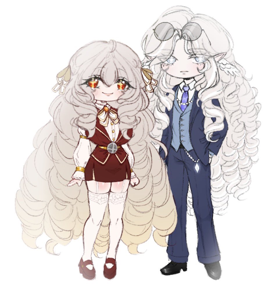 v0id_s3nt's tweet image. second of the angel twins, cael! ft. a side by side with léana 🫶 #DegreesofLewdity #dol #dolpc #degreesoflewditypc