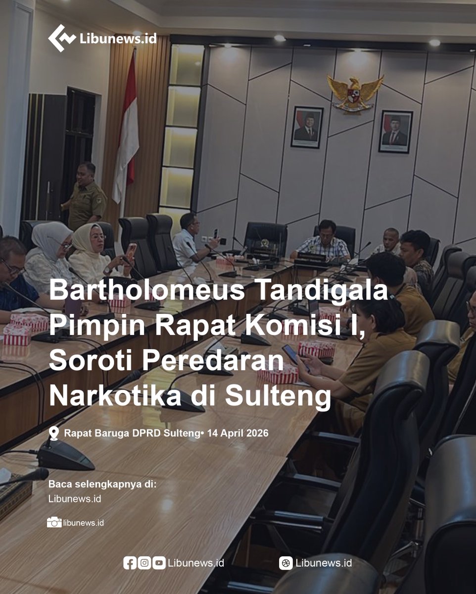 Libunews's tweet image. Bartholomeus Tandigala Pimpin Rapat Komisi I, Soroti Peredaran Narkotika di Sulteng

Baca selengkapnya di libunews.id

#DPRDSulteng #Raperda #Palu #SulawesiTengah