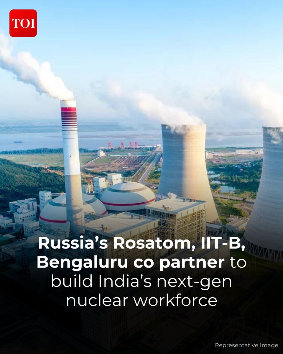 timesofindia's tweet image. State-run #Russian nuclear corporation #Rosatom, through its subsidiary JSC #Engineering and Technology Center ‘ETC GET’, has announced a pilot training programme for #nuclear industry specialists in #India.

More details 🔗 toi.in/iEvzhZ81