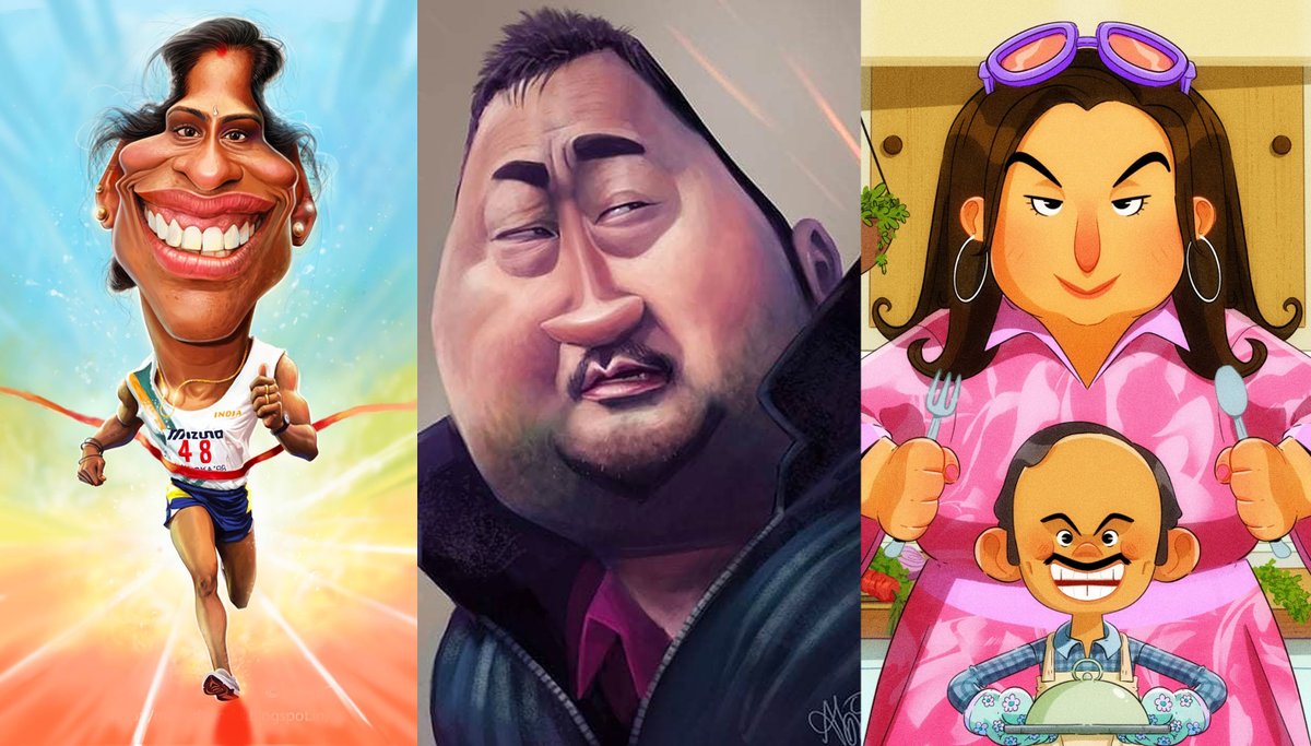 CreativeGaga's tweet photo. We’ve curated 13 Indian #caricature artists whose work is worth watching - each bringing a unique voice and visual style to the craft https://t.co/TqbxJSZuHp

1st - @maheshnambiart 
2nd - Abhilash Narayanan 
3rd - Siddhant Jumde

#creativegaga #art #wednesday #artistsontwt https://t.co/7gfcgERYap