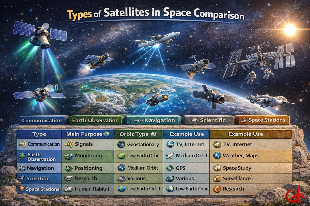 🛰️ Satellites

Invisible systems powering our world 🌐
From GPS to weather tracking, satellites connect, monitor, and explore our planet and beyond.
#Satellites #SpaceTech #GPS #EarthObservation #STEM #Aerospace #Innovation #Science #Orbit