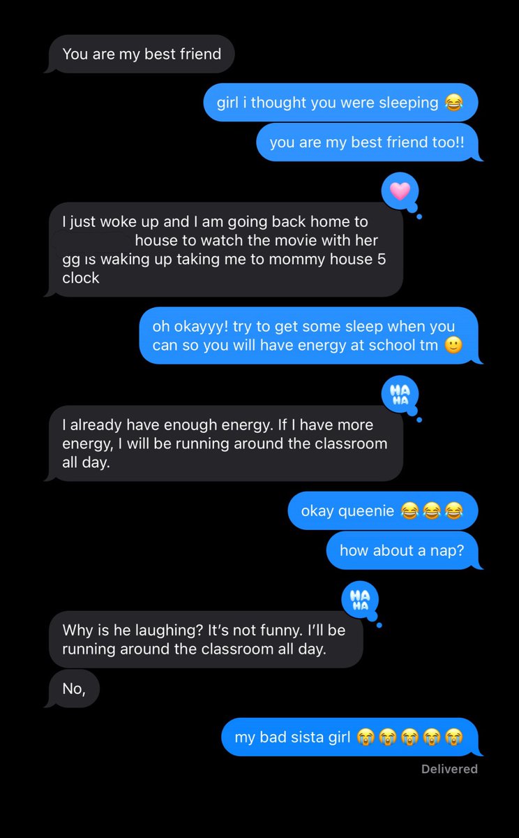 nahhh my niece is truly the funniest person ik lmao like damn girly my mistake