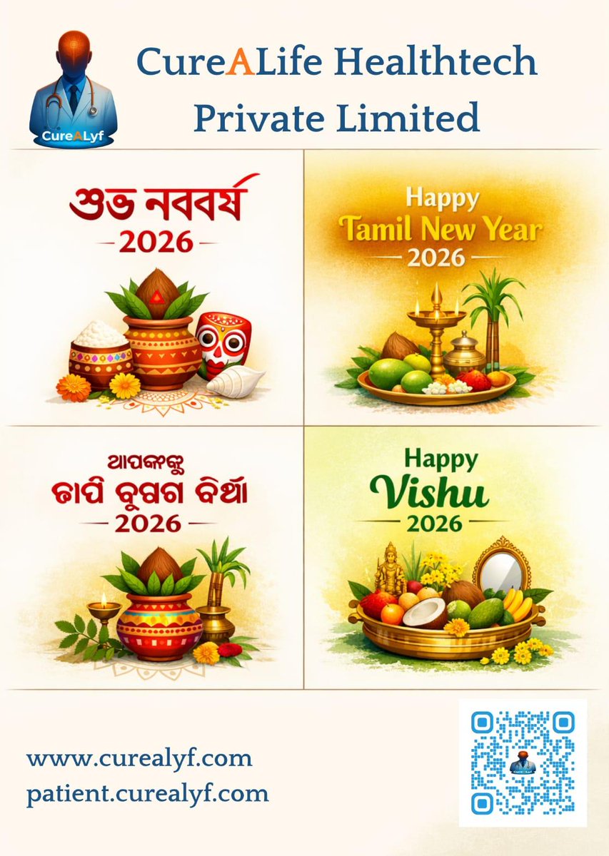 a_life47165's tweet image. Celebrating the regional New Years of India! 🇮🇳
Wishing a prosperous and healthy year to everyone. CureALyf continues its commitment to bringing preventative healthcare intelligence to every corner of the nation. 📈🩺
#NewYear #WestBengal #TamilNadu #Kerala #Odisha #CureALyf