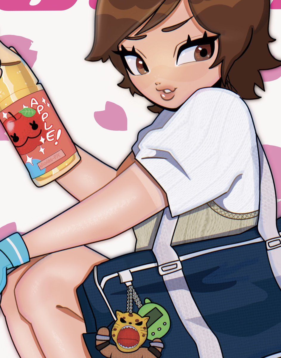 Keeping up with the Y2K for Asuka in this preview illustration by <a href="/nicolas_px/">Amiga 🌷</a> !!! 🩵✨