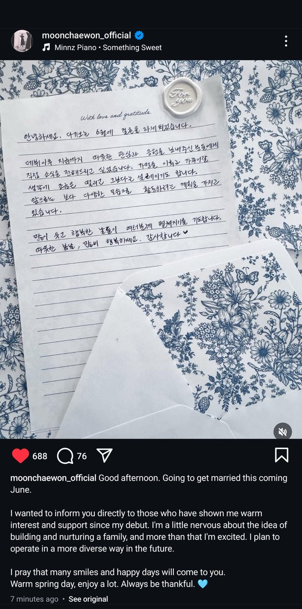 MOON CHAEWON IS GETTING MARRIED 🩷