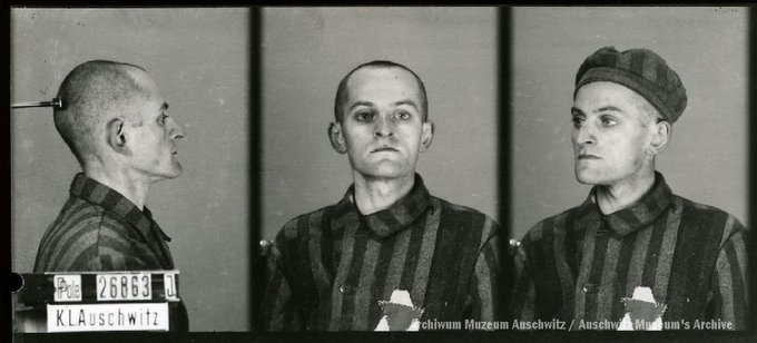 15 April 1913 | A Polish Jew, Jan Jakob Borowiecki, was born in Łódź. A worker.

In #Auschwitz from 17 March 1942.
No. 26863 
He perished in the camp on 29 march 1942.
---

📖 Jewish prisoners at KL Auschwitz: lekcja.auschwitz.org/29_zydzi_en/