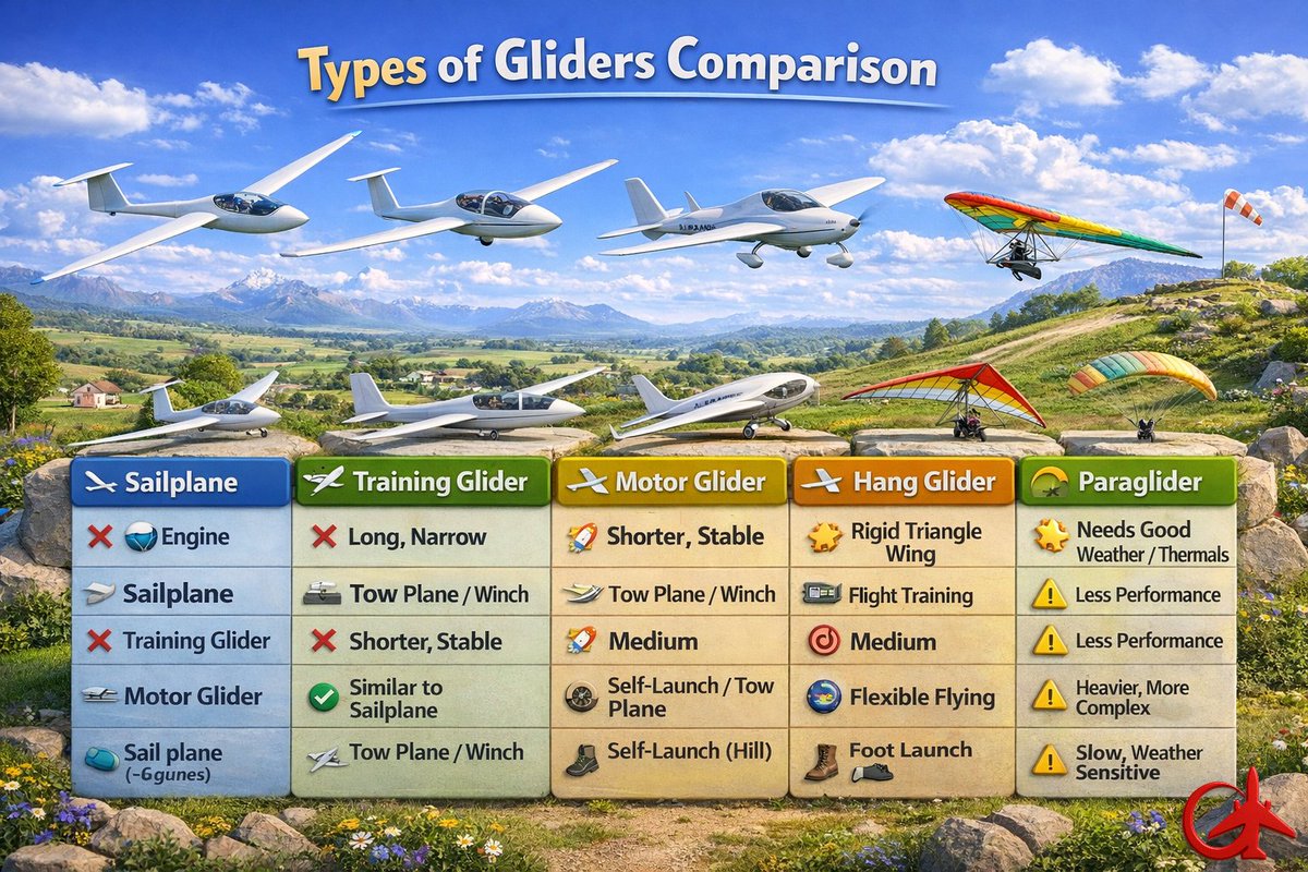 🪂 Gliders

Flying without engines ✈️
Gliders use air currents and skill to stay aloft—pure, efficient flight at its finest.
#Gliders #Soaring #Flight #Aviation #STEM #Physics #OutdoorAdventure #Aerospace #Innovation