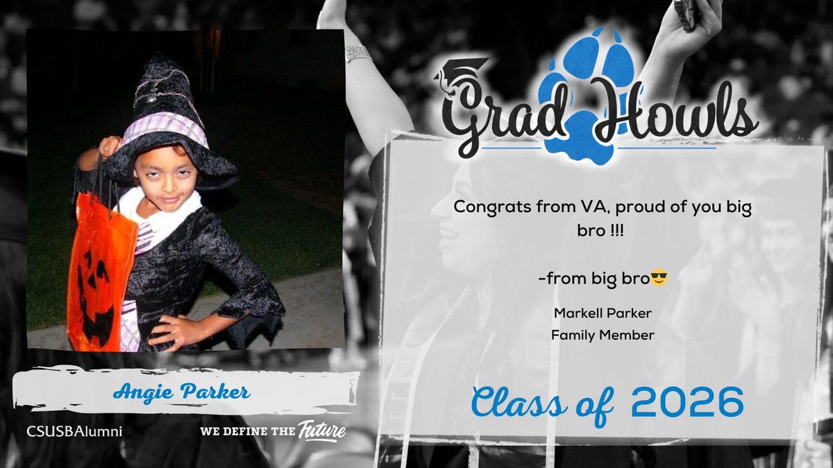 CSUSBAlumni's tweet image. Big cheers for our graduating Coyotes 🎓💙 Help us celebrate this exciting milestone in the comments 🐾

#CSUSBAlumni #GradHowls #CSUSB