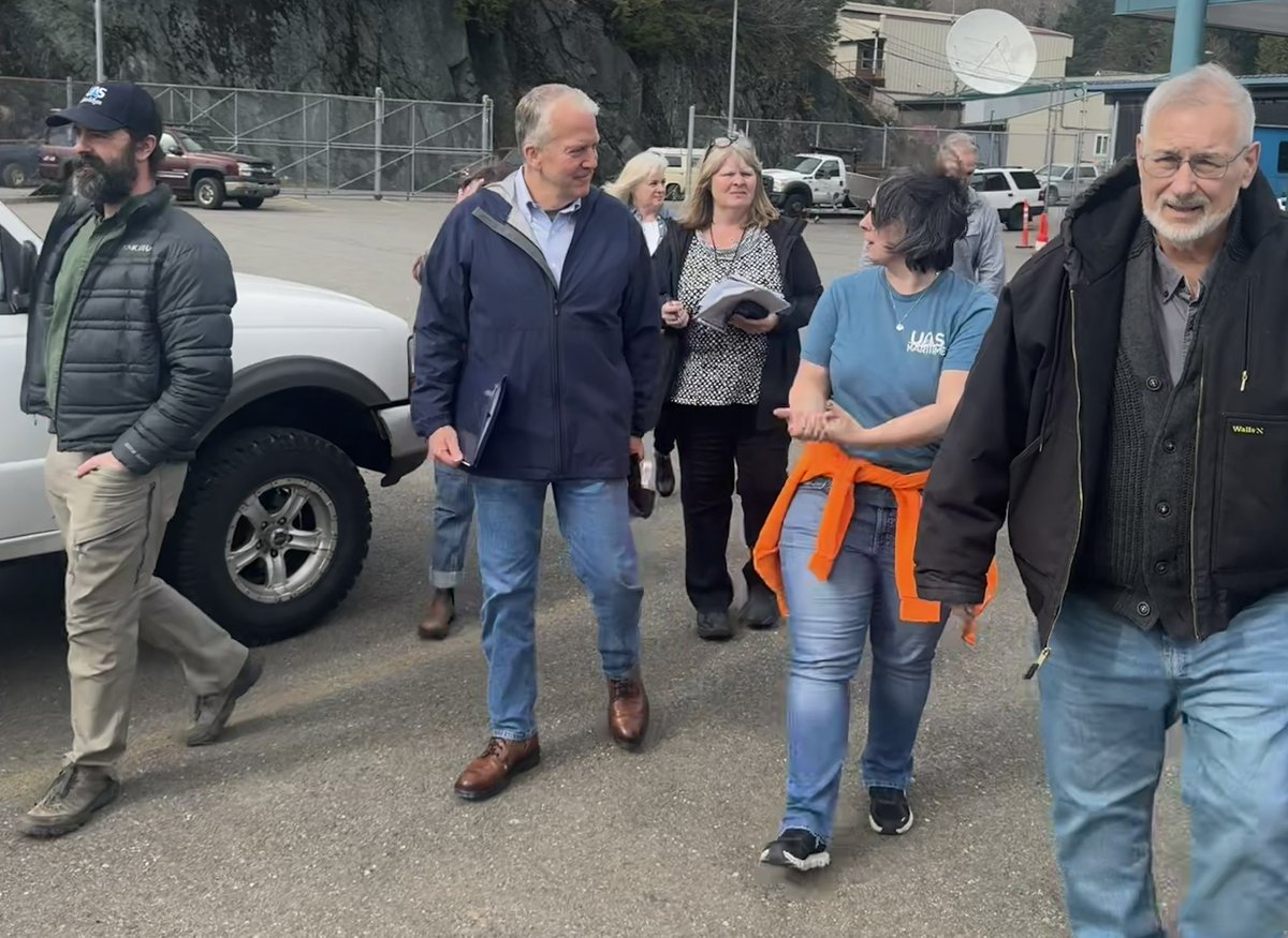 SenDanSullivan's tweet photo. Thank you to all those in Ketchikan for welcoming the @DOTMARAD Administrator and for showcasing how important Alaska is to America’s maritime strength and national security.

It was also great touring the University of Alaska Southeast’s Maritime Training Center—one of the many reasons Ketchikan is so important to Alaska’s maritime industry, as well as our national security.

I also appreciated the opportunity to sit down with AIDEA’s board, city officials, sport fishermen, and local small businesses to discuss ongoing economic development, infrastructure, and workforce opportunities.

Thank you Ketchikan for another warm welcome!