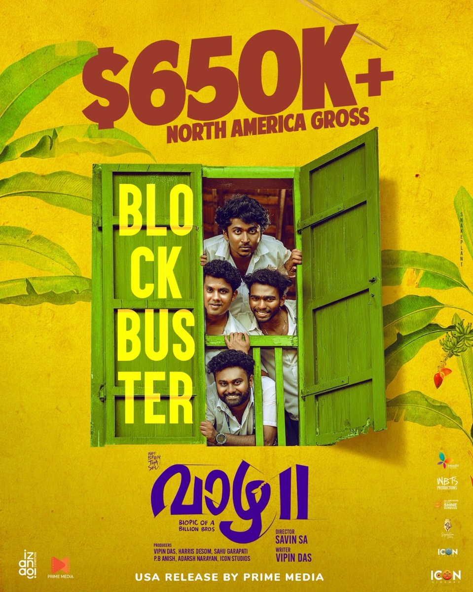 PrimeMediaUS's tweet photo. Mega Blockbuster!! #Vaazha2 crossed $650K in North America
Enjoy the movie on #DiscountTuesday
Week 3 theaters will be published soon
#VipinDas #Mollywood #Malayalam https://t.co/78yripsscU