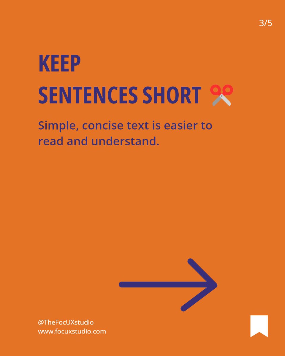 TheFocuxStudio's tweet image. 📖 Tuesday Tip:
If users can’t read it, they won’t use it.
Clear structure, simple language, and good spacing make content easier to scan and understand.
Readable design = usable design.

#TuesdayTips #UXDesign #UserExperience #ContentDesign #FocUXStudio