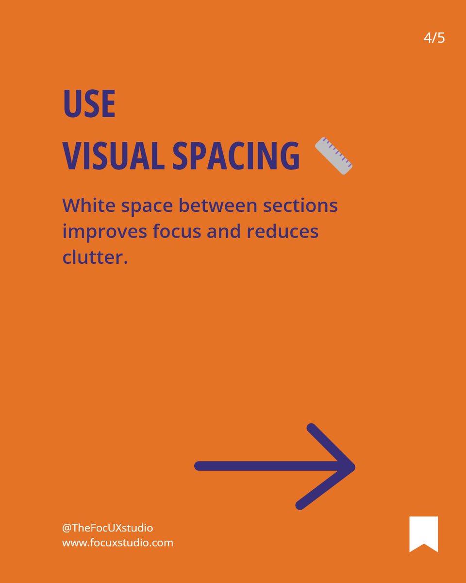 TheFocuxStudio's tweet image. 📖 Tuesday Tip:
If users can’t read it, they won’t use it.
Clear structure, simple language, and good spacing make content easier to scan and understand.
Readable design = usable design.

#TuesdayTips #UXDesign #UserExperience #ContentDesign #FocUXStudio
