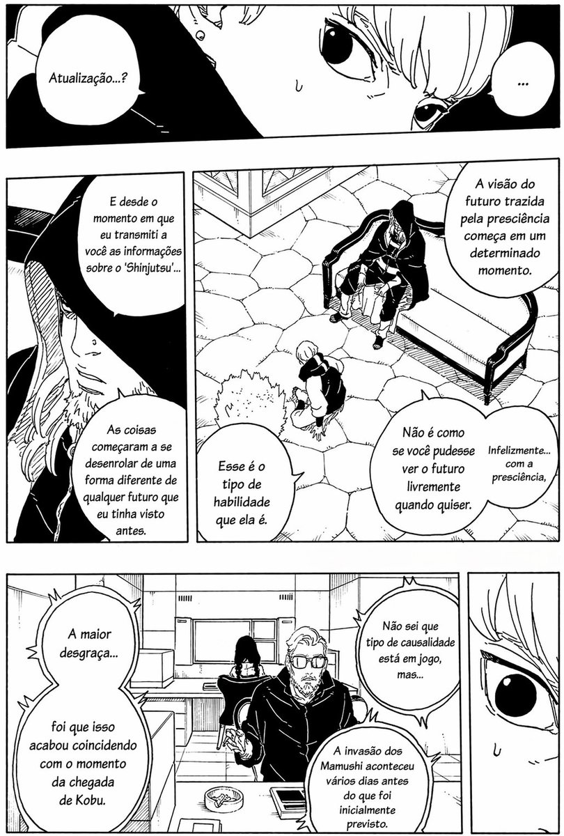 Boruto_code's tweet photo. Spoiler oficial do capítulo 33 de Boruto TBV.🚨

Tradução feita por IA então não está 100%.

#Boruto #sarada #KashinKoji #borutotwobluevortexch33spoilers #BorutoTwoBlueVortex #mamushi #BorutoTwoBlueVortexch33 #Naruto #manga #Kawaki #daemon #Eida https://t.co/Cy4MQ7anNh