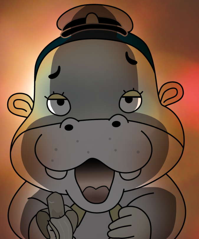 おはようございます!
いよいよバクちゃんの夢ノ国2幕2話完成に
近づいてきました。

今日はつなげて見て、おかしかった箇所が
たくさんあったので、リテイク作業です。

例えば。カバヤマ船長のこの顔のシーン
通してみると1枚だけ、演出意図とは違う
表情になっているので、描きなおしました。 