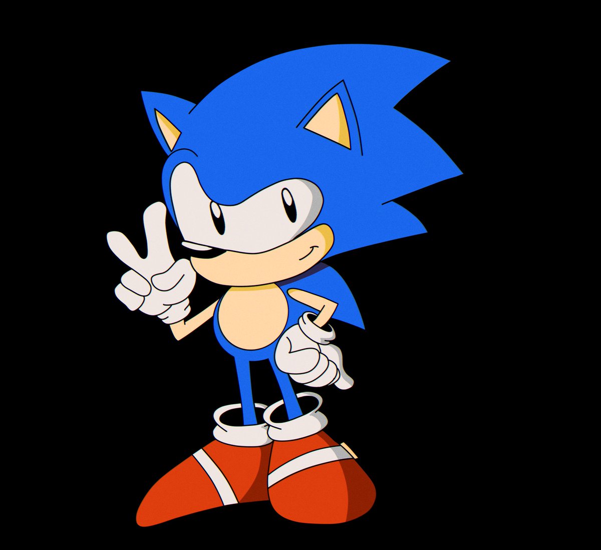 AdamleeAlvizo's tweet photo. Strange, isn't it? 
Did this for an upcoming sonic Collab! It was really interesting doing a style akin to retro anime 
#sonicthehedgehogfanart #sonicova #90sanime https://t.co/FvP8p0Srhq