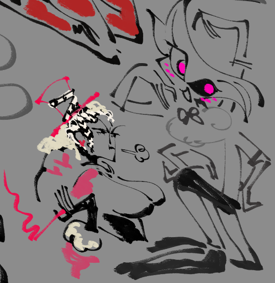 this is sad it looks like girl. human. valentino is hating on angel whatd he even do
i miss hazbin hotel bro