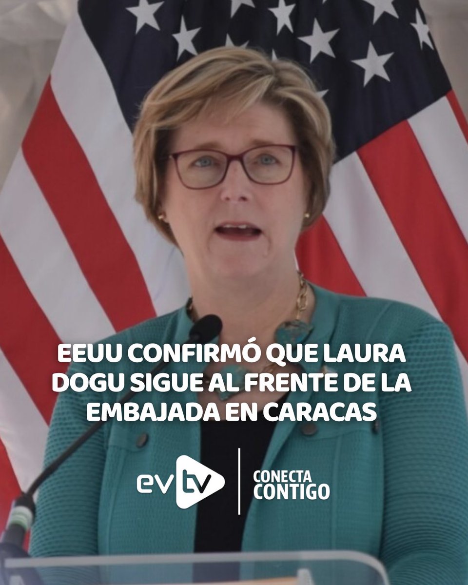 EVTVMiami's tweet image. 🇺🇸 EEUU confirmó que Laura Dogu sigue al frente de la embajada en Caracas

📢 Un portavoz del Departamento de Estado confirmó este martes a EFE que Laura Dogu continúa como encargada de Negocios interina en Caracas. "Prosigue su labor para impulsar el plan de tres fases de la