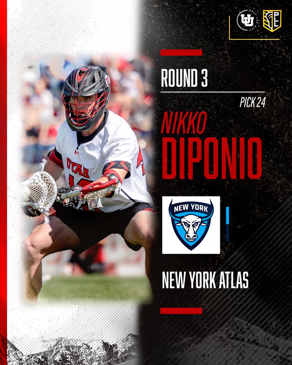 HEADED TO THE BIG CITY‼️

Nikko DiPonio is headed to <a href="/PLLAtlas/">New York Atlas</a> after being taken with the 24th pick in the <a href="/PremierLacrosse/">Premier Lacrosse League</a> College Draft!

#GoUtes