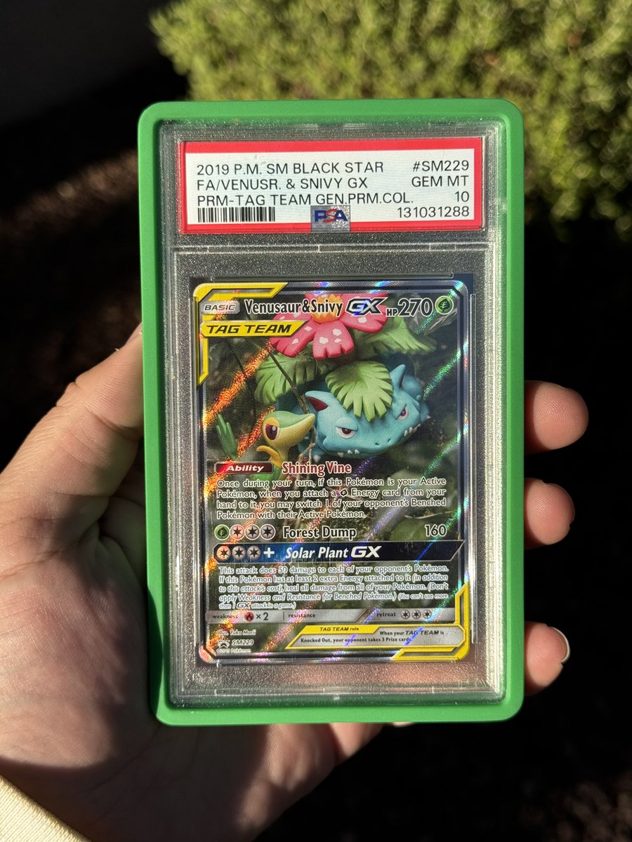 Venusaur &amp; Snivy Gx - Tag Team Promo 

$350 shipped 

🔁 Appreciated