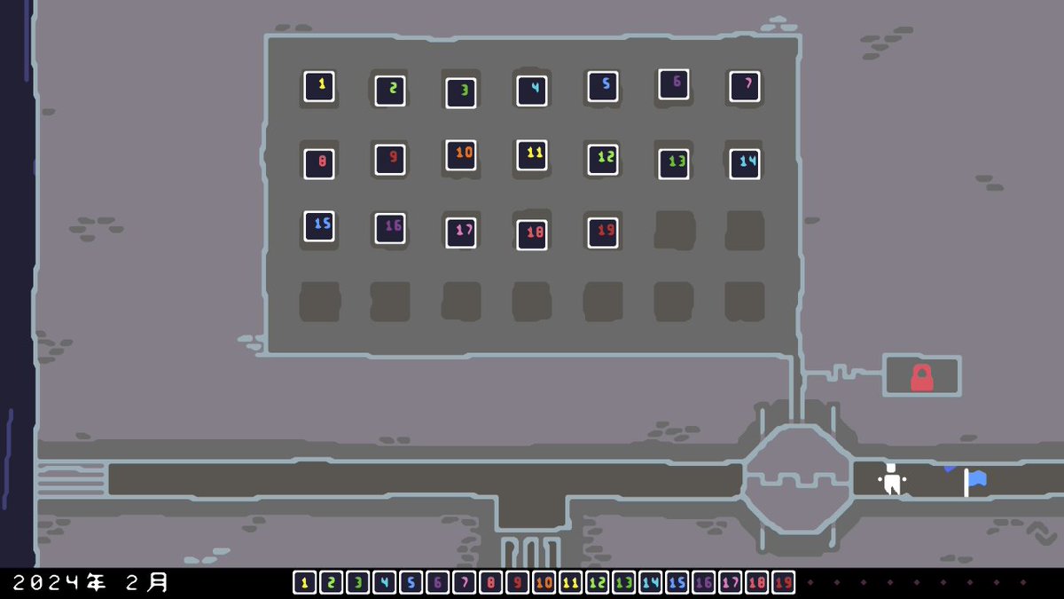 longyearsago5's tweet image. #NintendoSwitch #LeapYear
カレンダー修復（？）パズルアクション2月編、クリア〜
実は本編既見のため、DLC前のおさらいプレイになります

ルール理解とともに世界が拓ける感じがたまんないです
理解の追いつかない終盤展開好き
レベルデザインが秀逸だ…！